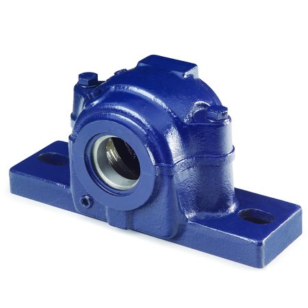 TRITAN Split Hsng Plummer Block, 2 Bolt w/Seals & Stabilizing Rings, 15.25-in. OD, 6.125-in. W, Cast Iron SAF520